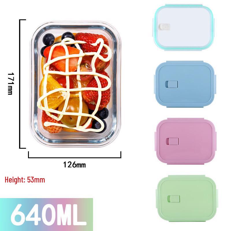 ZISIZ 1040ML Großer Langer Glas-Lebensmittelaufbewahrungsbehälter