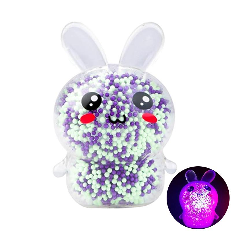 Glowende Licht Inktvis Konijn Stressballen Zacht Knijp Fidget Speelgoed Sensorische Angstverlichting Willekeurige Kleur Bubbel Octopus Bal Cadeau