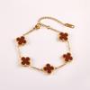 Luxury and Sophisticated Four-leaf Clover Bracelet for Women Double-sided Mother-of-pearl Lucky Clover Bracelet