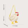 Borsa a tracolla con motivo a pollo in morbido peluche, Borsa a spalla carina in cartone animato, Novità, per Donna Ragazza, Uso Quotidiano, Viaggio, Lavoro, Festa.