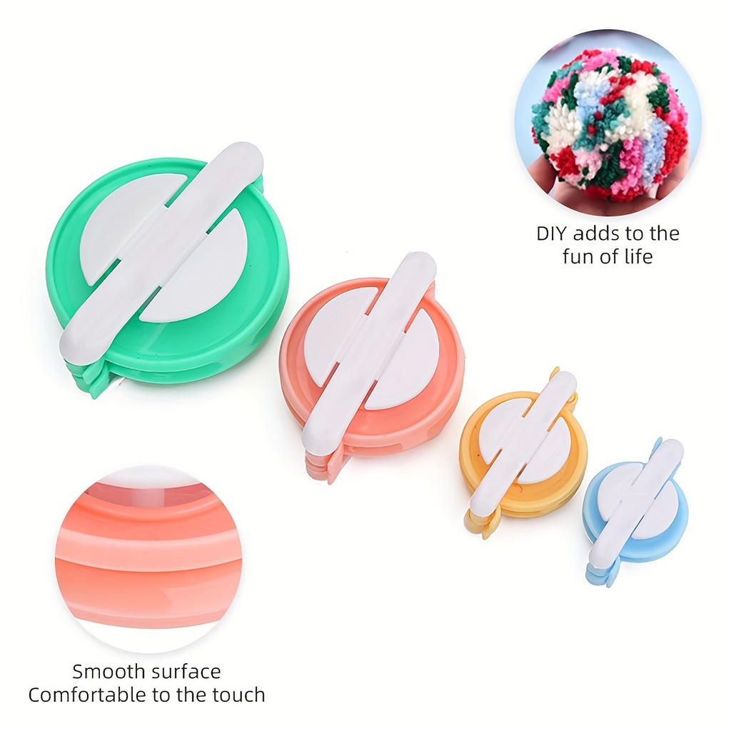 Round Pom-pom Makers, DIY Pom-pom Maker, Knitted Pom-pom Maker, Doll Plush Ball Maker Tool Kit