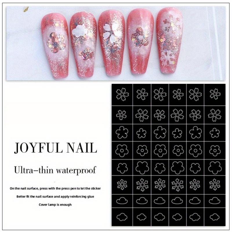 1Pc Airbrush Hollow Nail Art Stickers Love Butterfly Cross Starburst Airbrush Template Nail Stickers