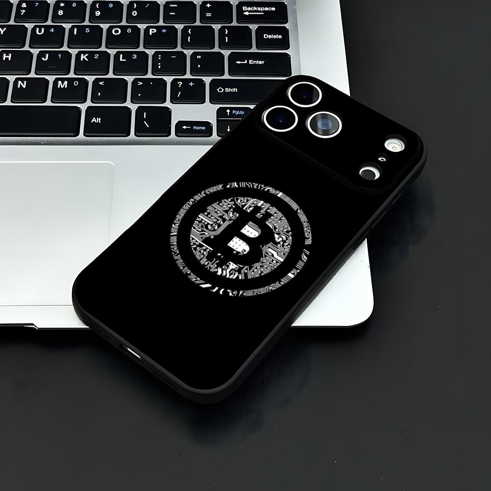 

Bitcoin Phone Case For IPhone 17 Air 16 E Pro Max 15 14 13 Mini 12 Pro 11 Max Plus Black Soft Shell iPhone 12 Mini