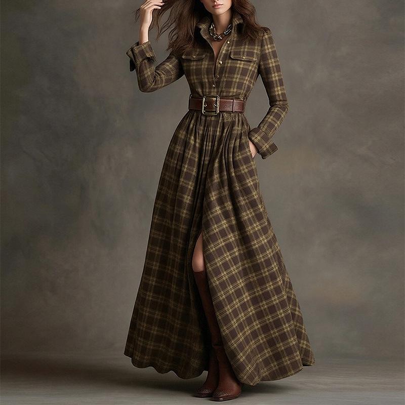 

2026 Spring European and American Fashion: Women s Elegant Printed Long Casual Dress S