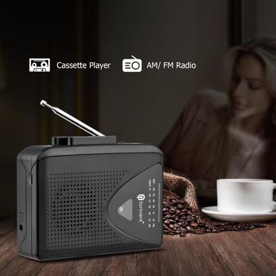 TONIVENT TON009 Portable Cassette Player AM/ FM Radio Auto Reverse Auto Stop Mini Stereo Tape