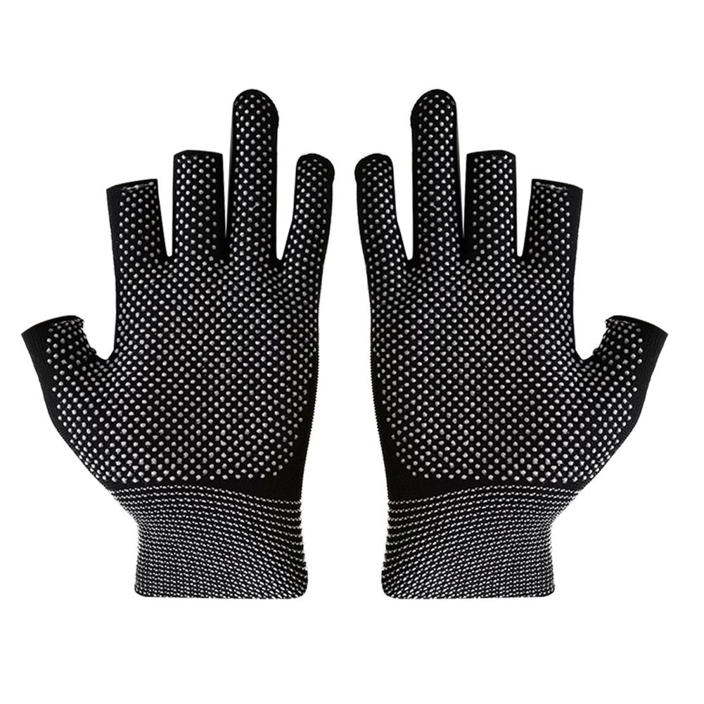 3 Fingers Cut Universal Fishing Gloves Half Finger Summer Outdoor Angling Sunscreen Anti-Slip Gloves Sports Fishing Accessories