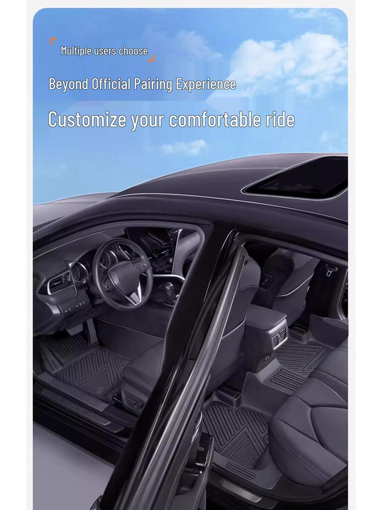 Waterproof TPE Car Floor Mats for Pentium B30 (2016-2018), One-Piece Molded with Door Sill Coverage