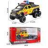 La scară 1/28 Ford Raptor F150 6X6 Pickup Truck Model de mașină de jucărie turnată sub presiune, Vehicul de jucărie cu sunet și lumină pentru copii mici, colecție de cadouri