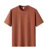 Men's Summer Round Neck Short Sleeved T-shirt Pullover Round Neck T-shirt Solid Color Top T-shirt