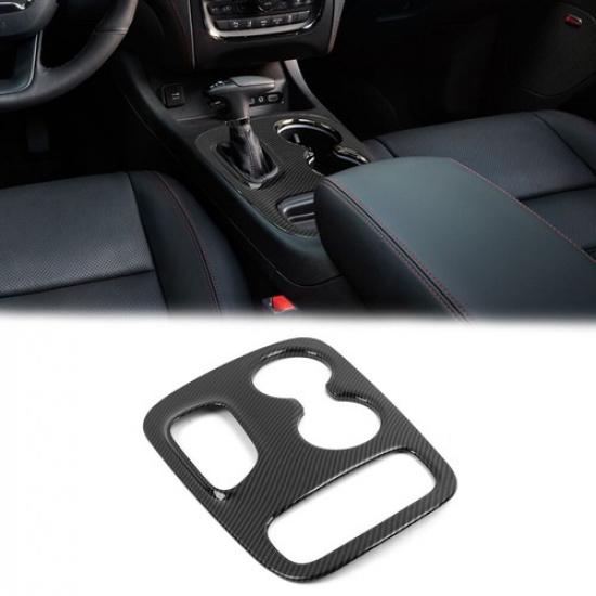 Carbon Fiber Central Control Gear Shift Cover Trim ABS for Dodge Durango 2018-20