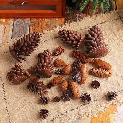 Pine Cones And Pine Flowers Christmas Decorations Pendant, Creative Diy Plastic Spruce Pine Accessories Shooting Props Ornament