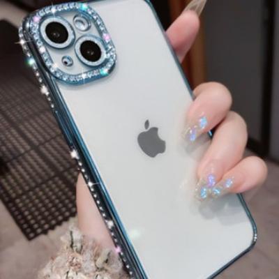 Εφαρμόζεται σε iPhone 16 Pro Max Μονή Σειρά Τρύπες Θήκη Κινητού Τηλεφώνου Apple 15 Κάλυμμα Φακού Δαντέλα Επίχρυσο Διαμάντι 14 Προστατευτική Θήκη Xr