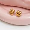 Light luxury premium sense chubby double earrings earrings niche design jewelry