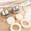 3Pcs Stainless Steel Dough Cutter Dumplings Molds Round Cookie Biscuit Cutters Circle Pastry Cutters Baking Circle Ring Molds