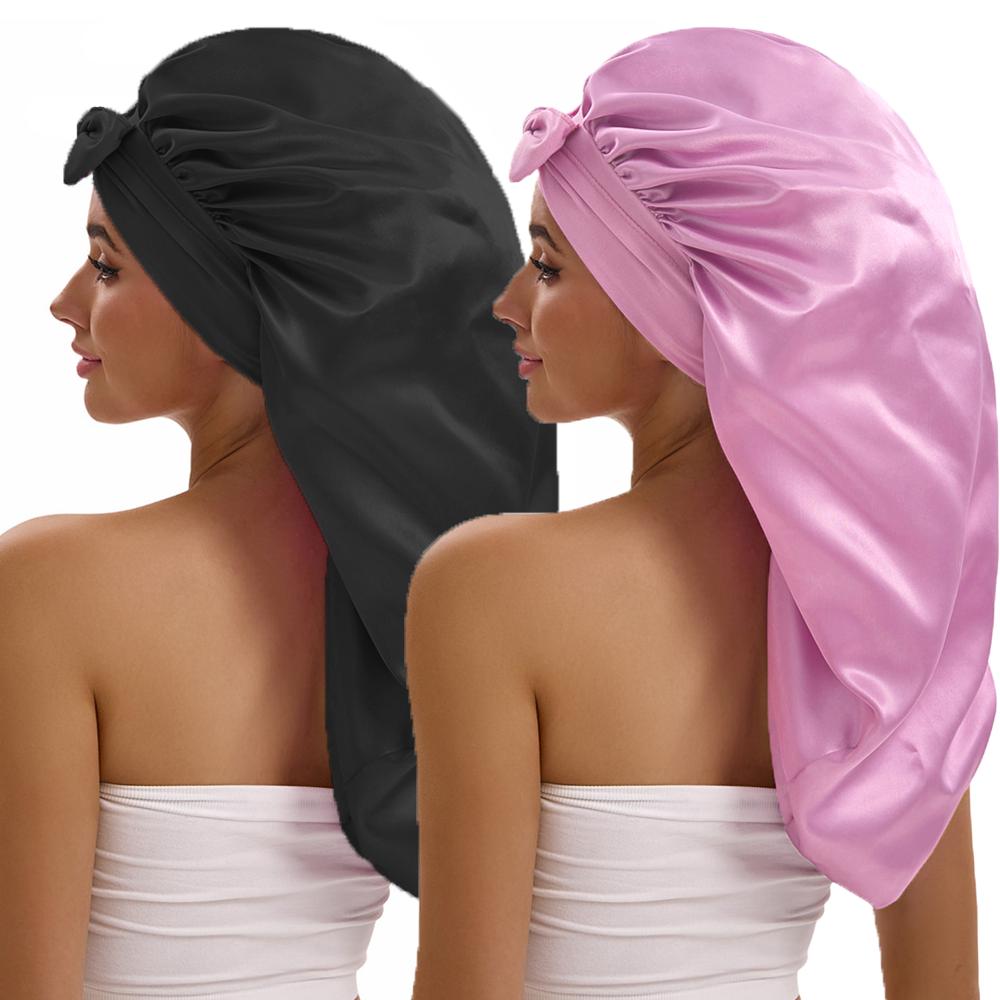 

2 шт. Длинный ночной чепчик для сна - Мягкий инструмент для ухода за волосами для женщин