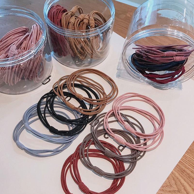 1 box Hair Accessories Women Rubber Bands Elastic Hair Bands Girls Headband Decorations Ties Ponytail Holder Scrunchy Rope Hair Jewelry