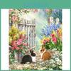 Stitch Cross Diamond Painting Rabbit Diamond Mosaic Landscape Full Square Diamond Embroidery