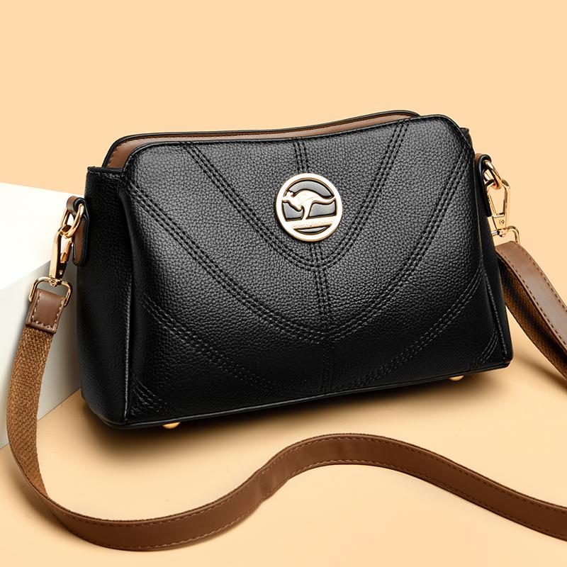 Einfarbig Luxus Designer Hochwertiges Leder Damen Handtasche Geldbörsen Multifunktional Damen Schulter Umhängetaschen Sac Femme