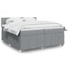 VidaXL Slat Bed Base with Mattress Light Grey 200x200cm Fabric 3289468