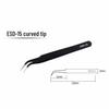 Bent Tip Stainless Steel Precision Tweezers: Fine-Point, Anti-Static Tool for Hair, Acne, Bird's Nest Picking, and Repair.