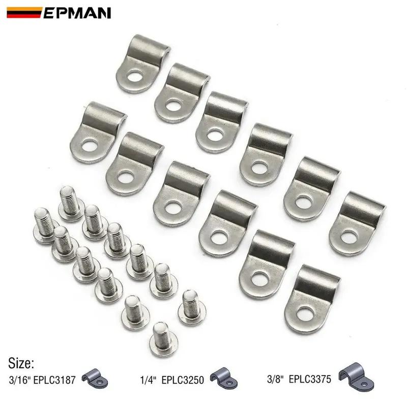 EPMAN Single Line Clamp Fuel Line Clamps 3/8"&3/16"& 1/4" SS 1 Pack Suit  Fuel, Air, Electrical, Brake, Lines Etc EPLC3187