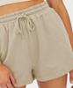 Grenzüberschreitende unabhängige Station Amazon Mode Damen Sportshorts lässig locker Sommer mittlere und hohe Taille einfarbige Shorts Damen