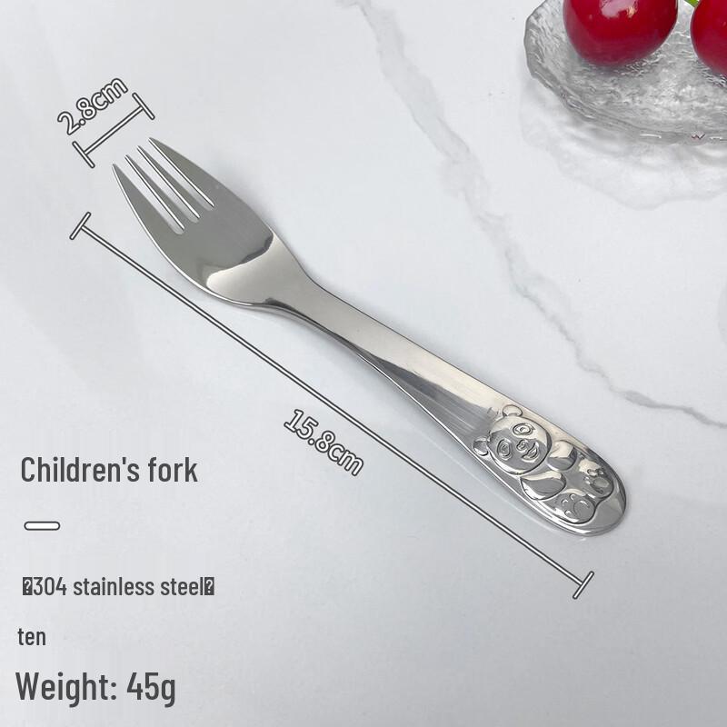 Abay Cartoon Panda Stainless Steel Children s Forks - 5 Pack