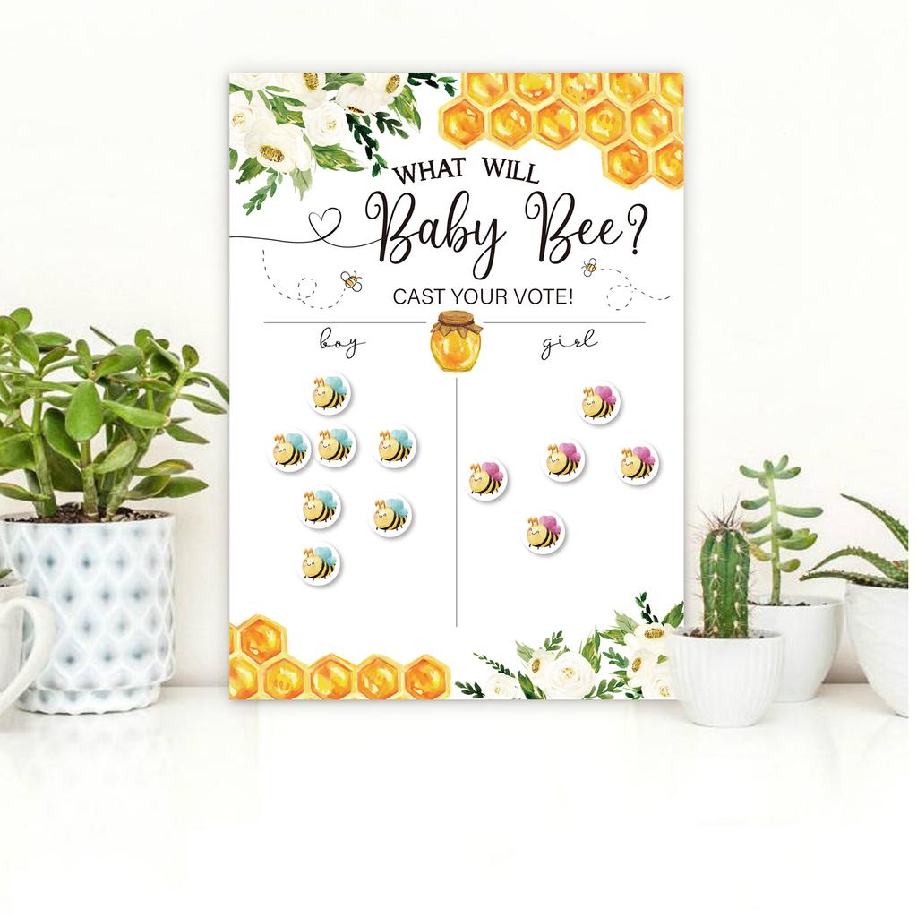 Gender Announcement Party Decorations Baby Shower Voting Poster and Stickers Boy or Girl Gender Predictions Kits