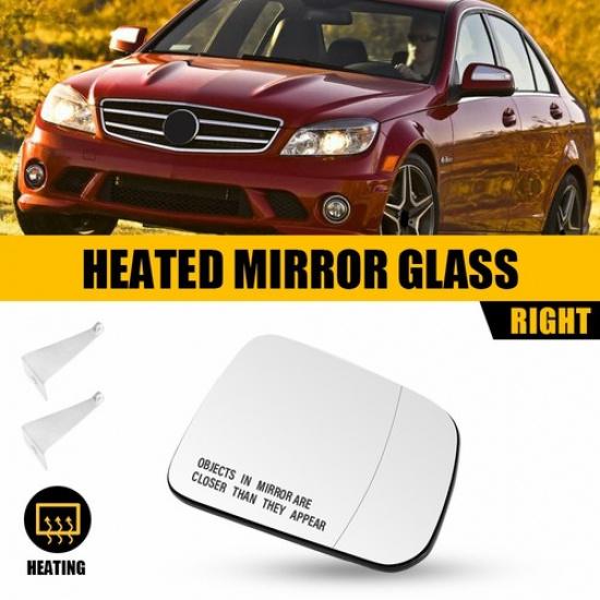 Driver Passenger Mirror Side Glass Heated Fits Mercedes C230 C250 C300 C350 C63
