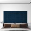 VidaXL Wall Panels 12 Pcs Blue 30x15 Cm Velvet 0.54 M² 343778
