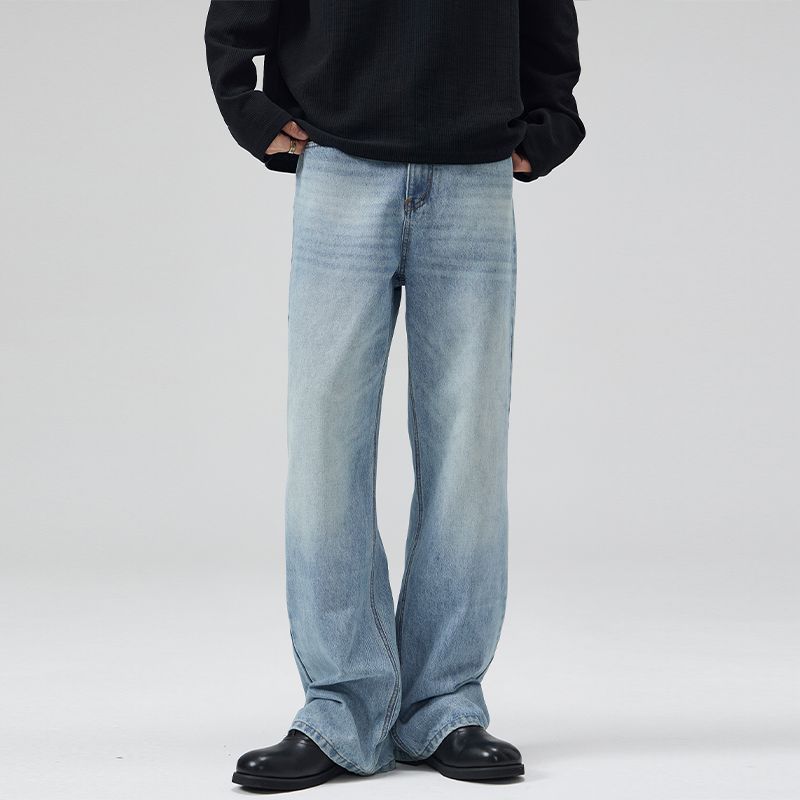 

Spring and Summer Ox King Series Retro Straight Loose Micro-flare Jeans Men s Trousers S