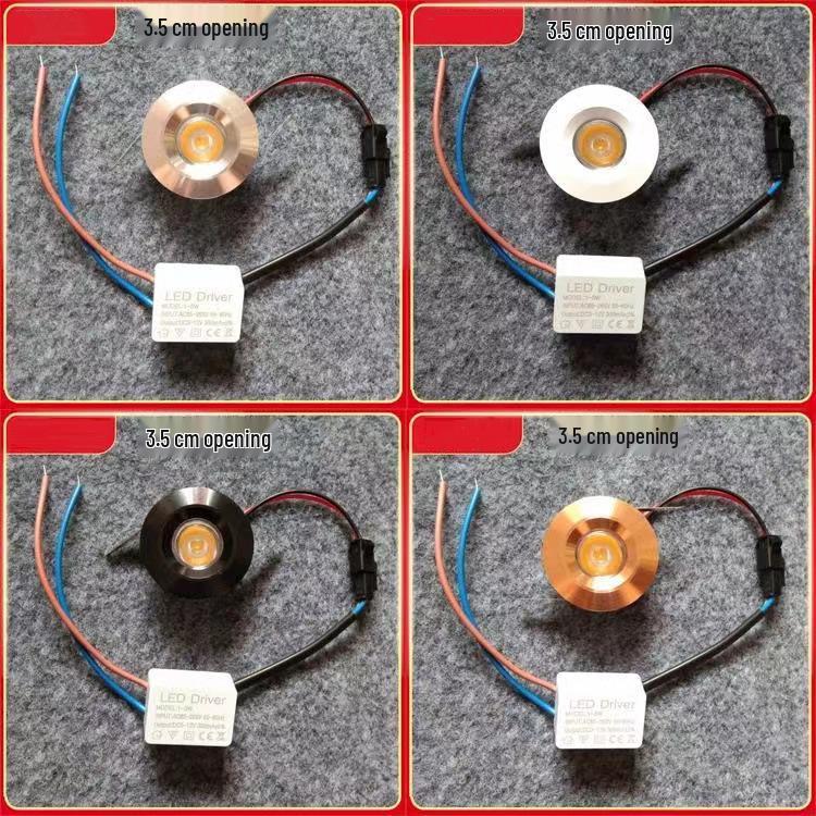 Mini LED Recessed Spotlight for Jewelry/Wine Display, 3cm-4cm Opening, Bullseye/Starry Sky Design