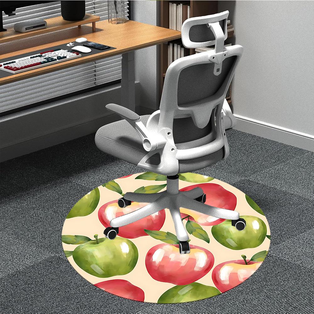 

1pc Apple Print Chair Carpet for Office, Non-slip, Soft and Durable Office Rug for Decoration, Perfect for Office yy260105009 80cm by 80cm