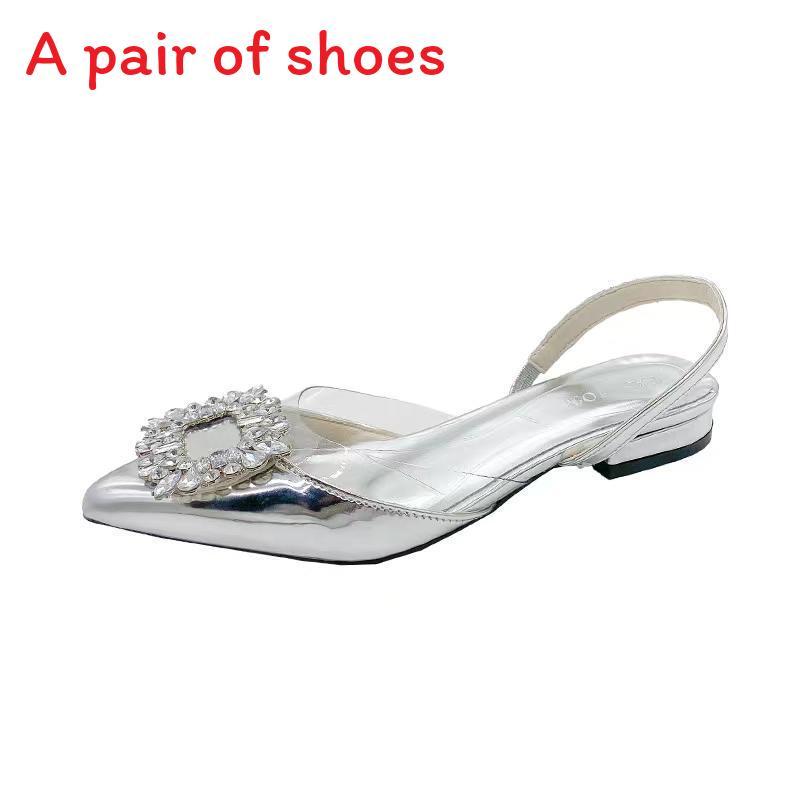 Womens Summer High Heel Shoes With Water Diamond Tapered Toe For Elegant Outfits