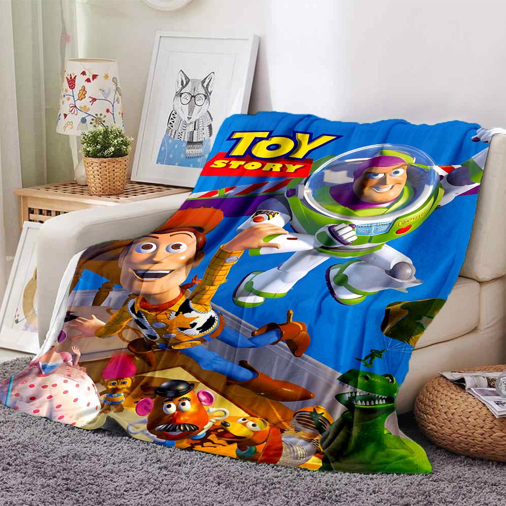 1pc Toy Story Adventure Flannel Blanket,Ultra Soft Warm Plush Throw for Home Bedroom Bed Sofa Cover Camping Picnic Gift Y71720