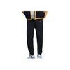 Li Ning Fitness Series Logo Print Fleece Lined Comfortable Knitted Sports Pants Men Bottoms Black AKLTC13