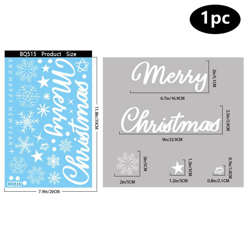 Creative Christmas Decorations, Electrostatic Stickers, Shop Window Decorations, Christmas Decorative Glass Stickers
