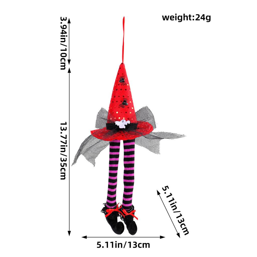 Halloween Witch Hat Window Display Decoration Ghost Festival Bar Party Striped Long Leg Atmosphere Decoration Ornament