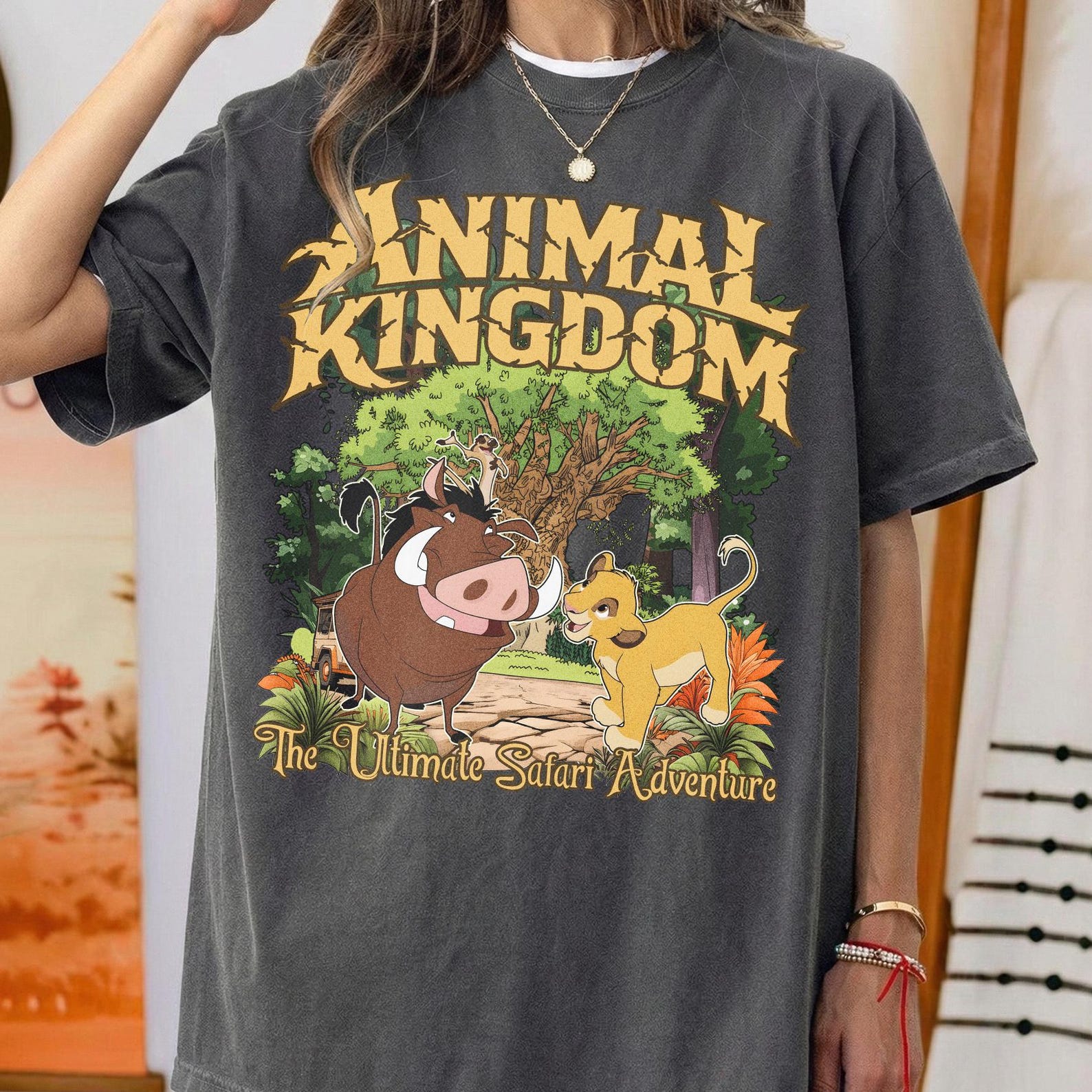 Simba Timon Pumbaa Animal Kingdom Safari Tee, Lion King Hakuna Matata Shirt 3XL