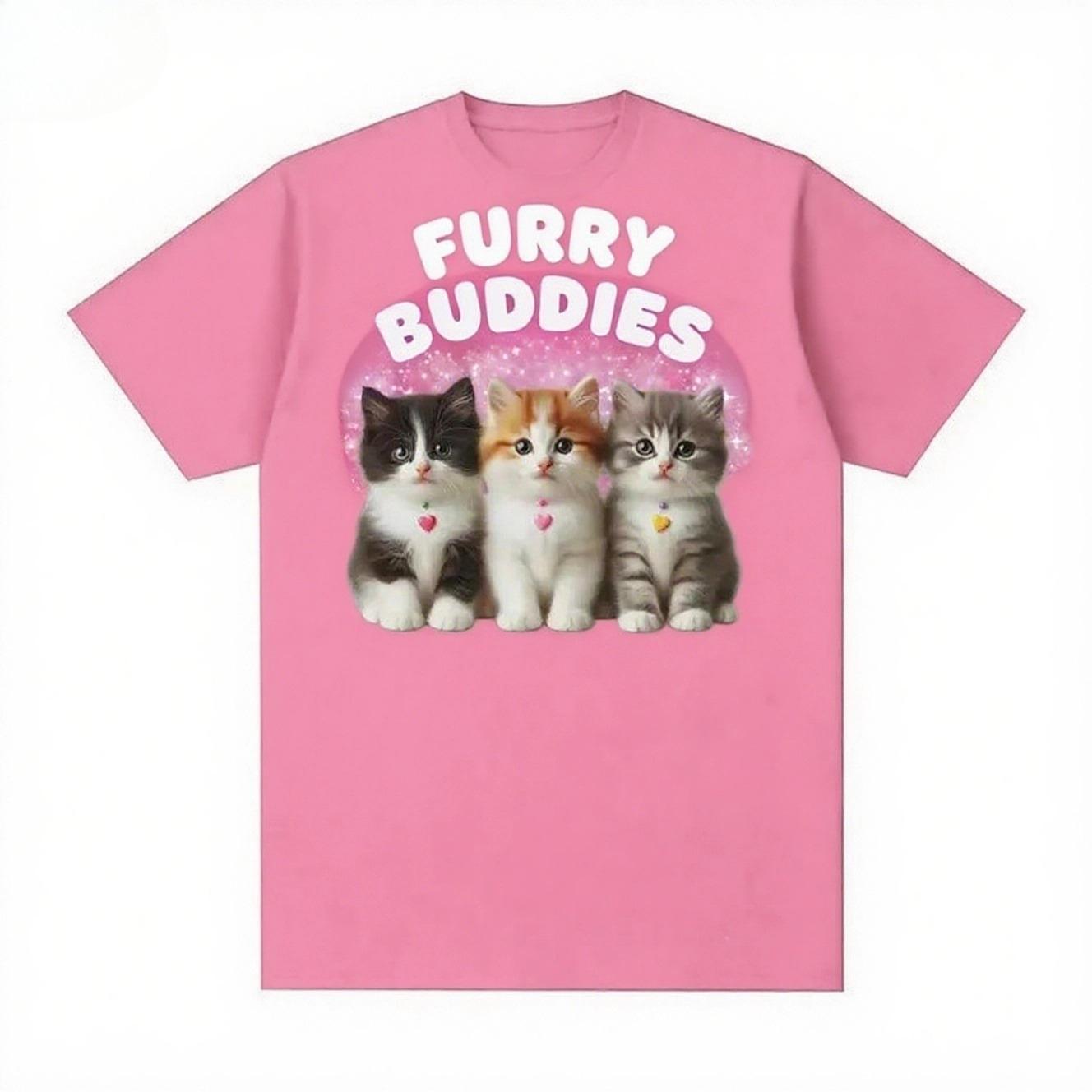 

Fun Cat Men s Printed Short Sleeve Summer Casual Versatile Street Atmosphere T-Shirt Cool Breathable Oversized Top 4XL