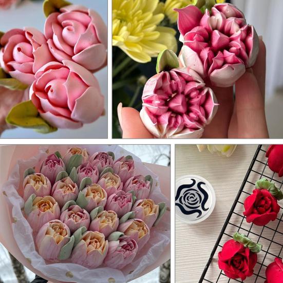 Oversized Russian Piping Tip Set Decorative Marshmallow Nozzle Stainless Steel Flower Nozzles for DIY Baking 3D Bouquets Roses And Patterns Decoration