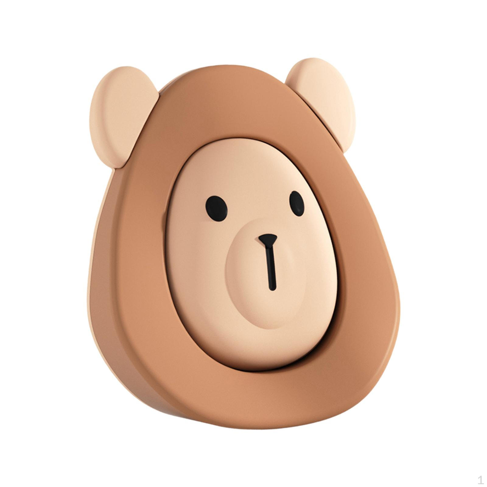 

-Door Handle Stopper, Door Stopper for The Bottom of Door, -Cartoon Doorknob Protector, Wall Brown