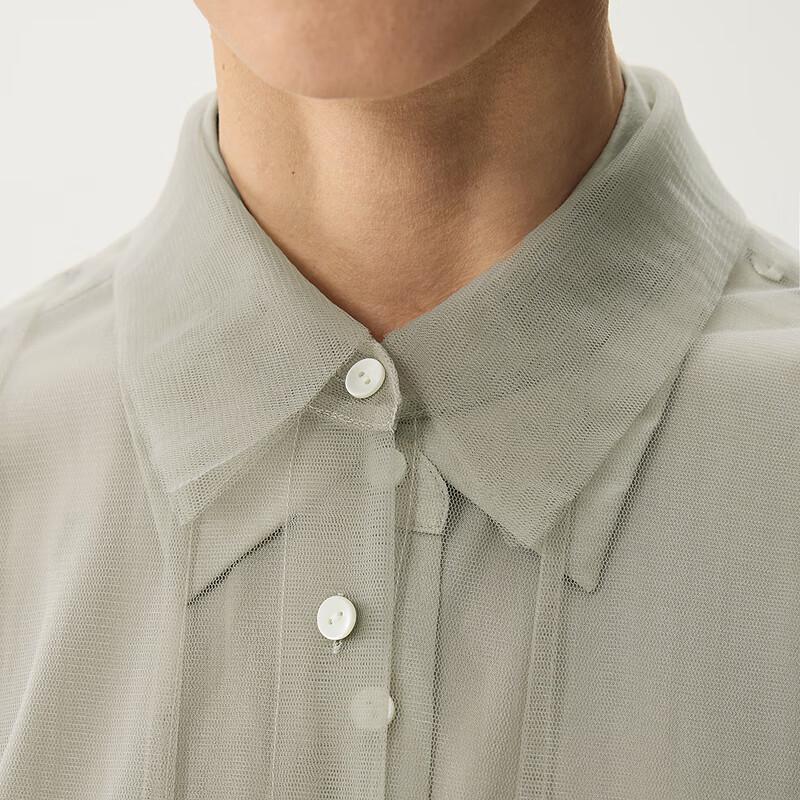 JNBY 2025 Spring A-Line Shirt Collar Dress