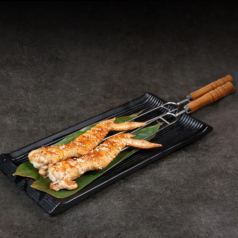 ZISIZ Wooden Handle U-shaped Double Skewers