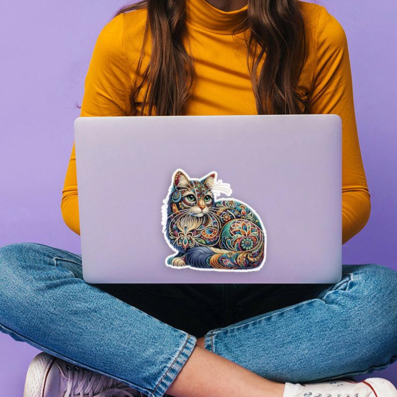 JT122#14x13.3cm Cat Car Stickers Creative Car And Motorcycle Stickers Scratch-resistant Stickers Decoration Motorcycle External Accessories