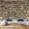 2D Rustic Stone Wall Backdrop, Vintage Brick Rock Wall Tapestry for Photo Booth