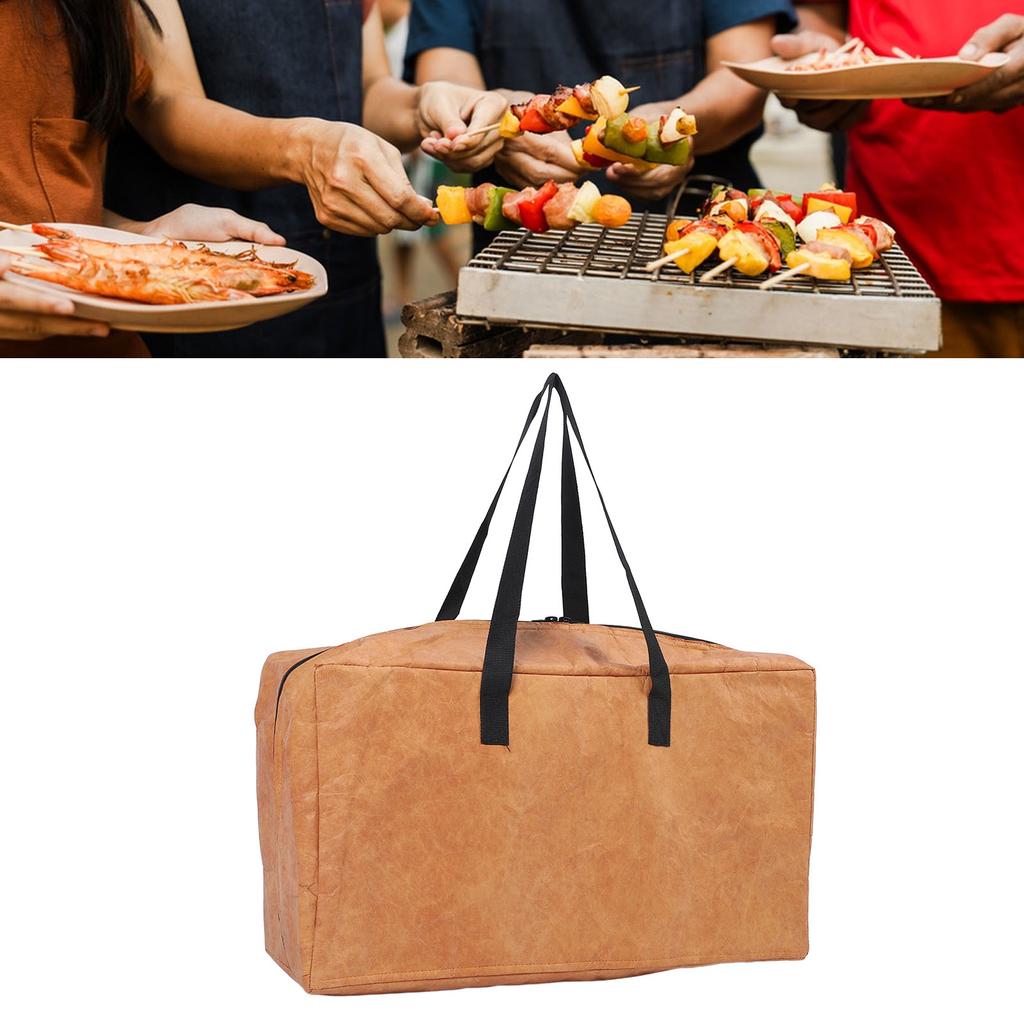 BBQ Blanket for Resting Meat Aluminum Foil Foldable Reusable Zipper Opening Dual Handle Insulated Brisket Resting Blanket