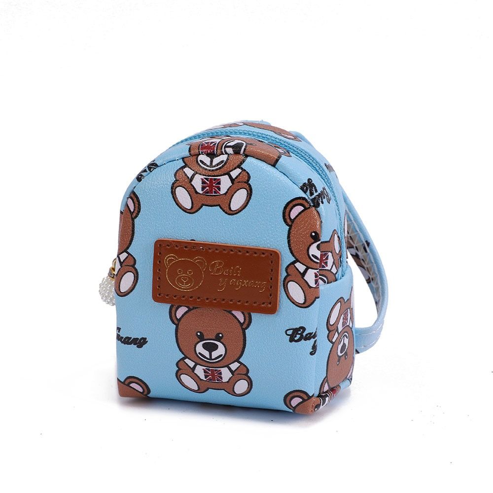 Mini Bear Coin Purse PU Leather Small Bag Coin Card Holder Girls