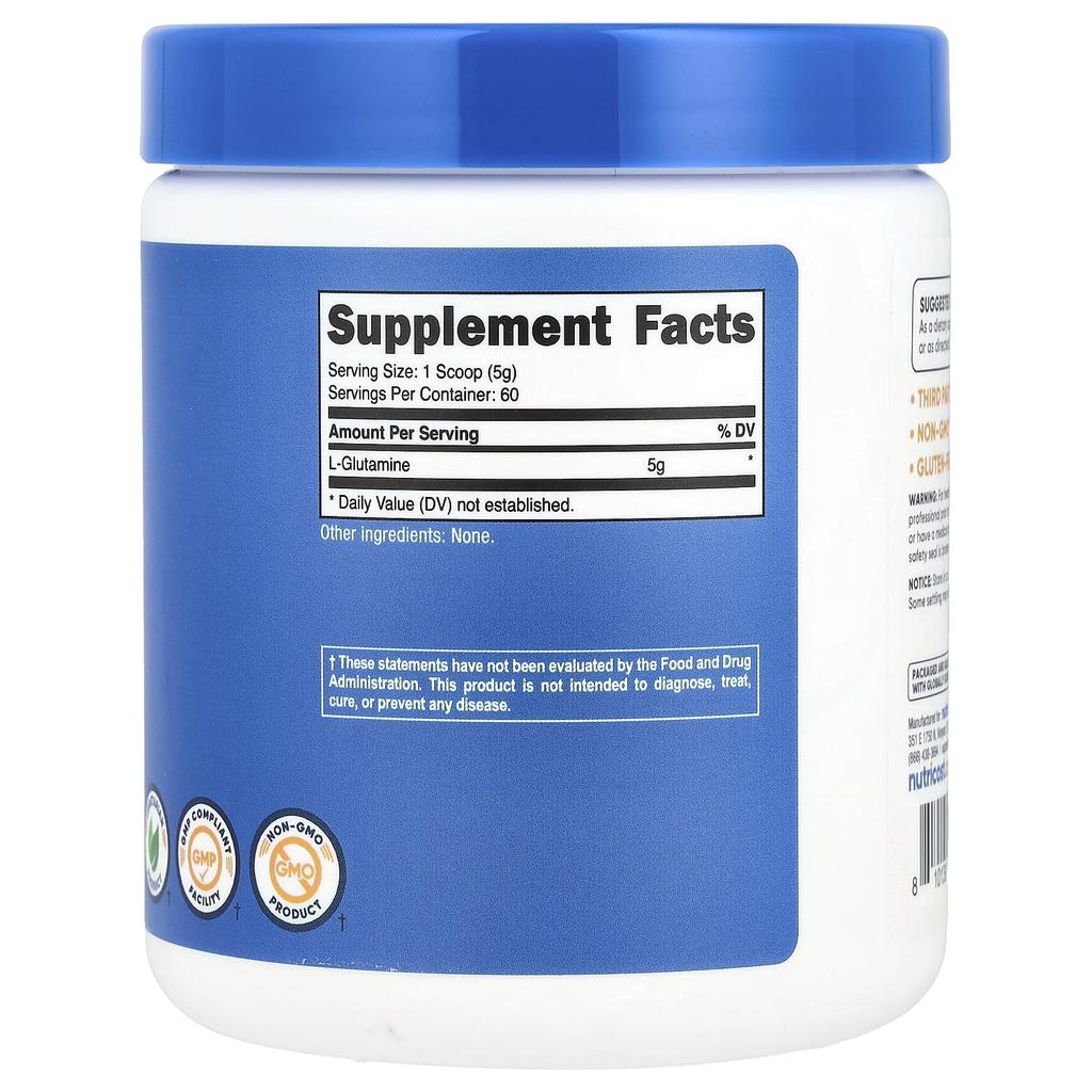 L-Glutamine, Unflavored, 300G(10.7Oz)