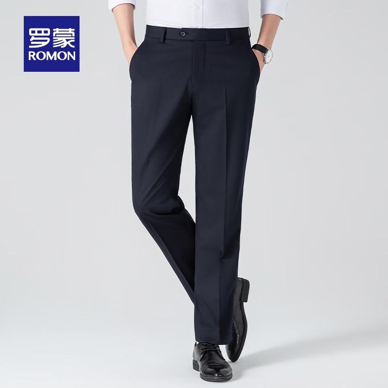 ROMON Men's Straight-Leg Business Dress Pants